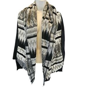 Dolan size S sweater one button cardigan Aztec warm layering winter with pockets